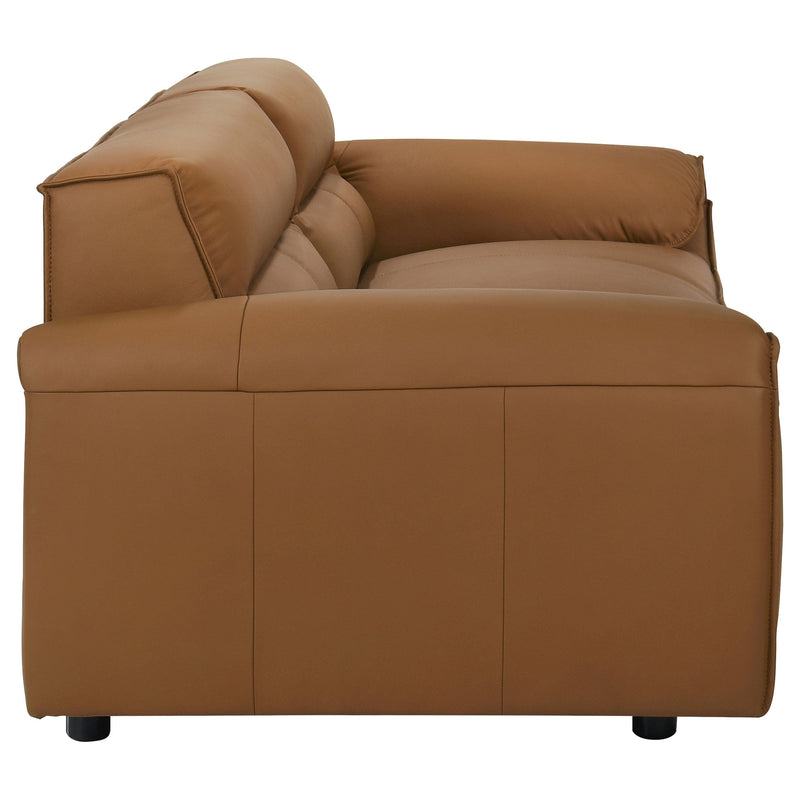 Buxton Top Grain Leather Upholstered Sofa