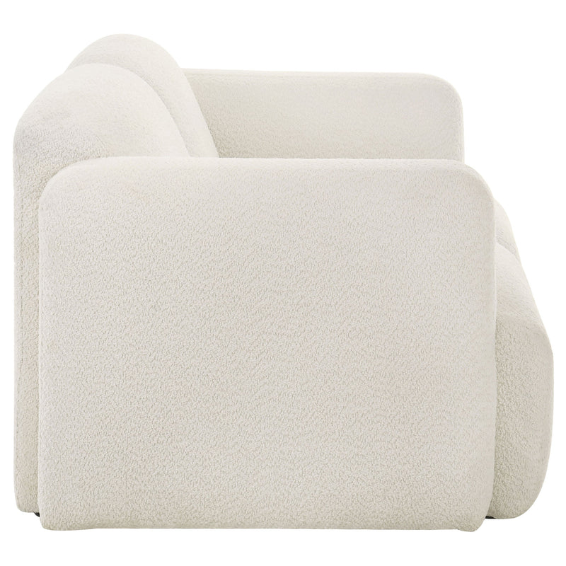 Dorset Fabric Upholstered Round Track Arm Loveseat