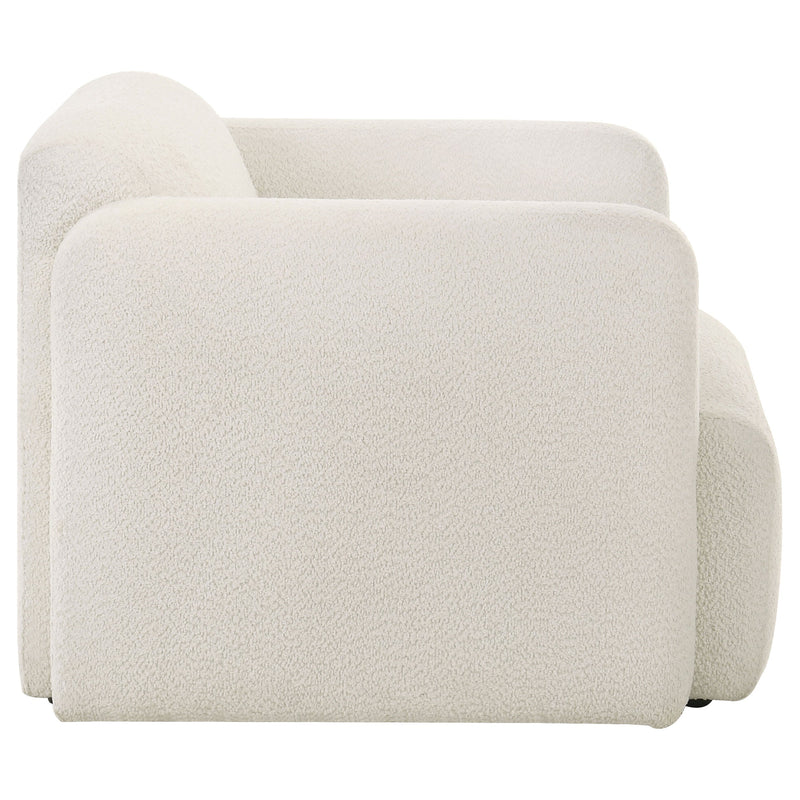 Dorset Fabric Upholstered Round Track Arm Accent Chair