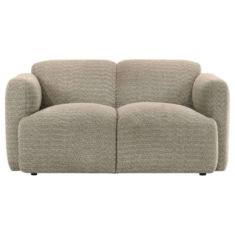 Dorset Fabric Upholstered Round Track Arm Loveseat