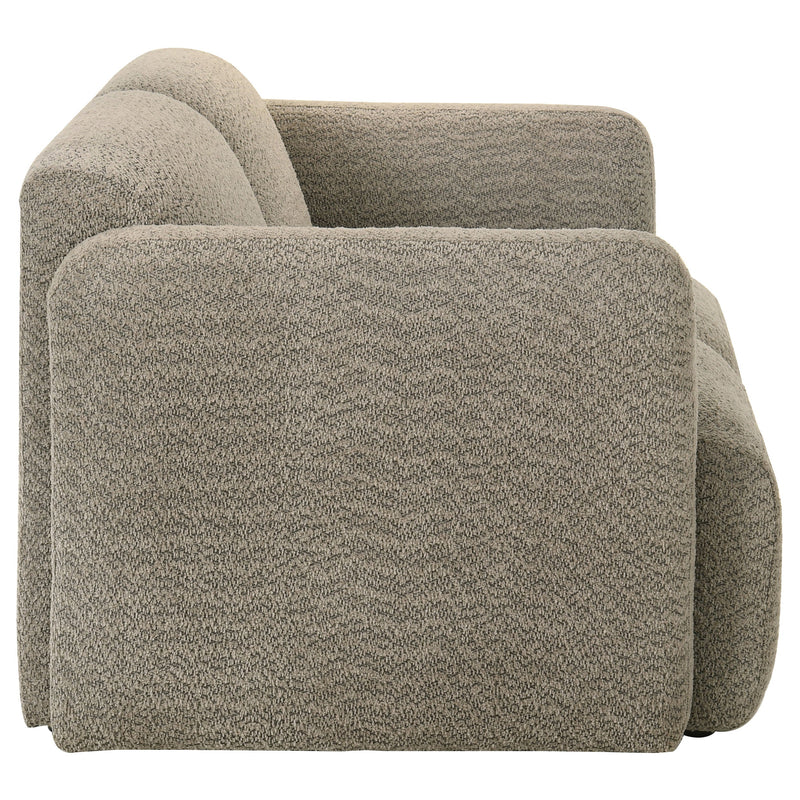 Dorset Fabric Upholstered Round Track Arm Loveseat