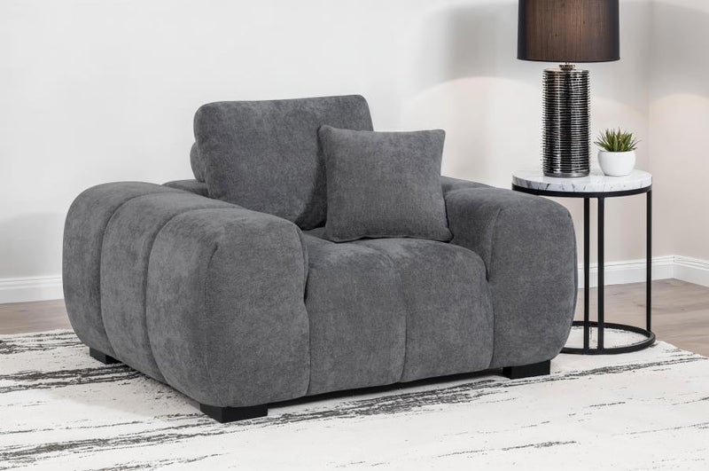 Octavia Upholstered Track Arm Accent Chair