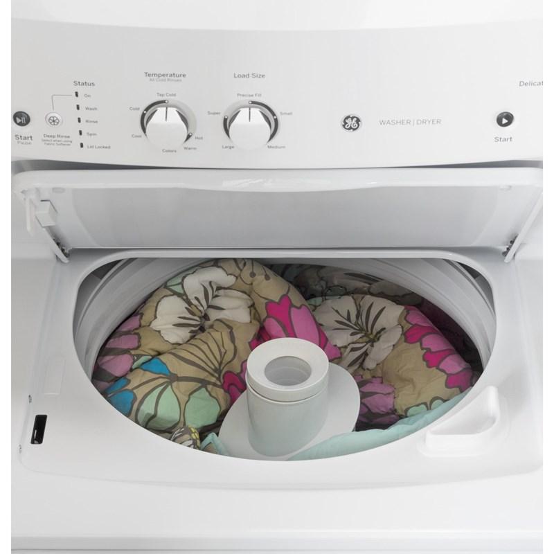 Stacked Washer/Dryer Electric Laundry Center (GUV27ESSMWW)