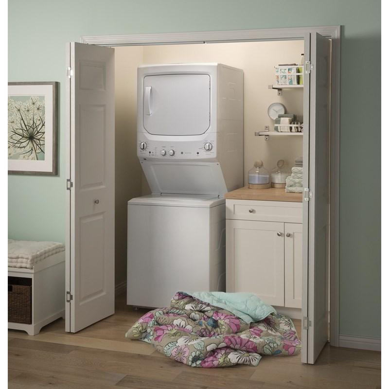 Stacked Washer/Dryer Electric Laundry Center (GUV27ESSMWW)