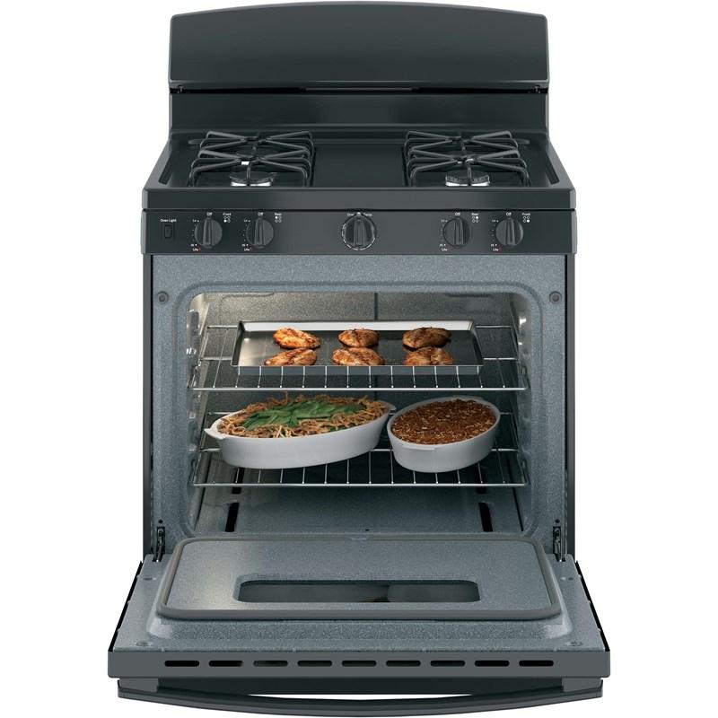 30-inch Freestanding Gas Range with Front Controls (JGBS10DEMBB)
