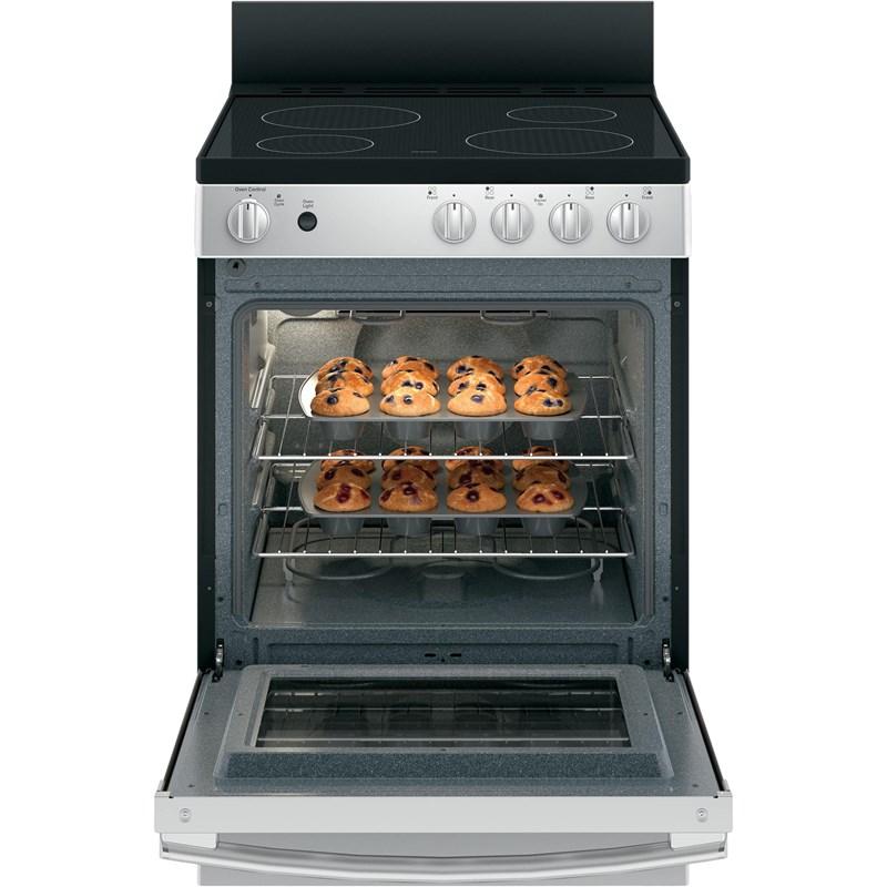 24-inch Freestanding Electric Range with Steam Clean (JAS640RMSS)