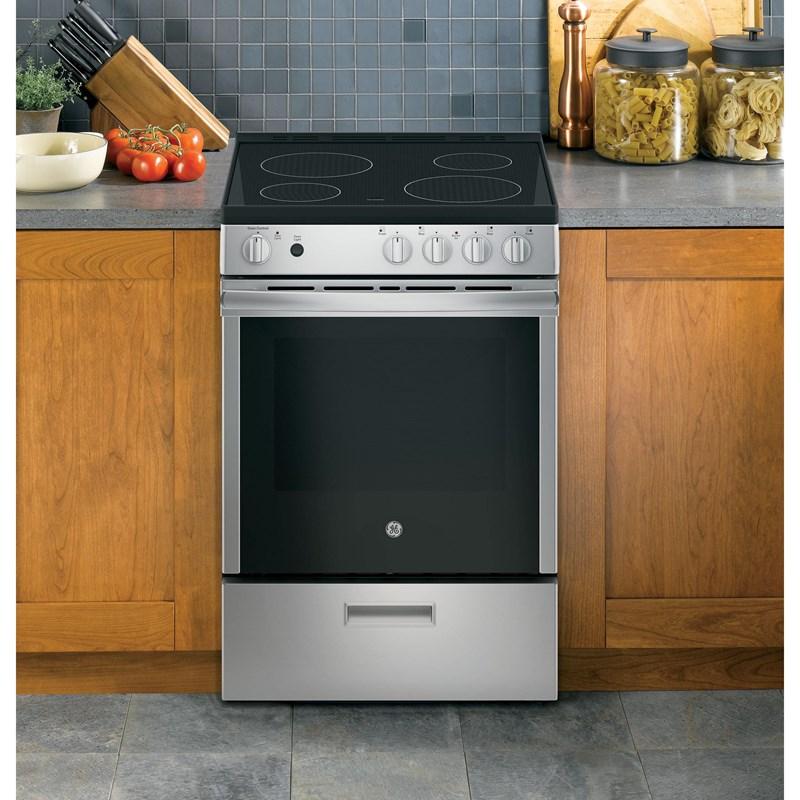 24-inch Freestanding Electric Range with Steam Clean (JAS640RMSS)