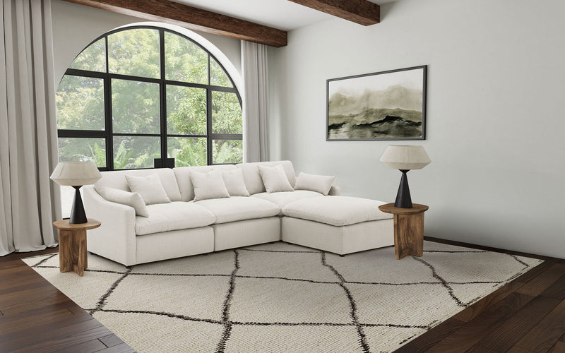 Hobson Upholstered Modular Sectional Sofa Ivory