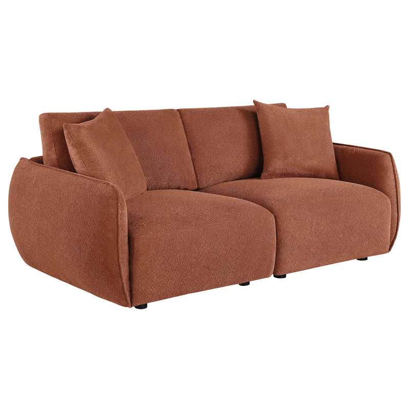 Elysia Chenille Upholstered Modular Lounge Sofa Coral