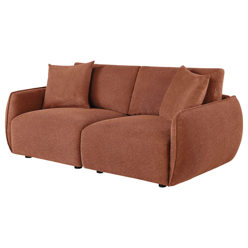 Elysia Chenille Upholstered Modular Lounge Sofa Coral