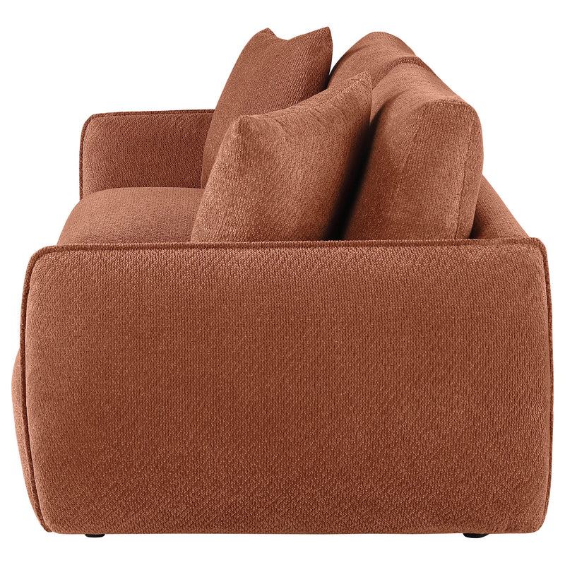 Elysia Chenille Upholstered Modular Lounge Sofa Coral