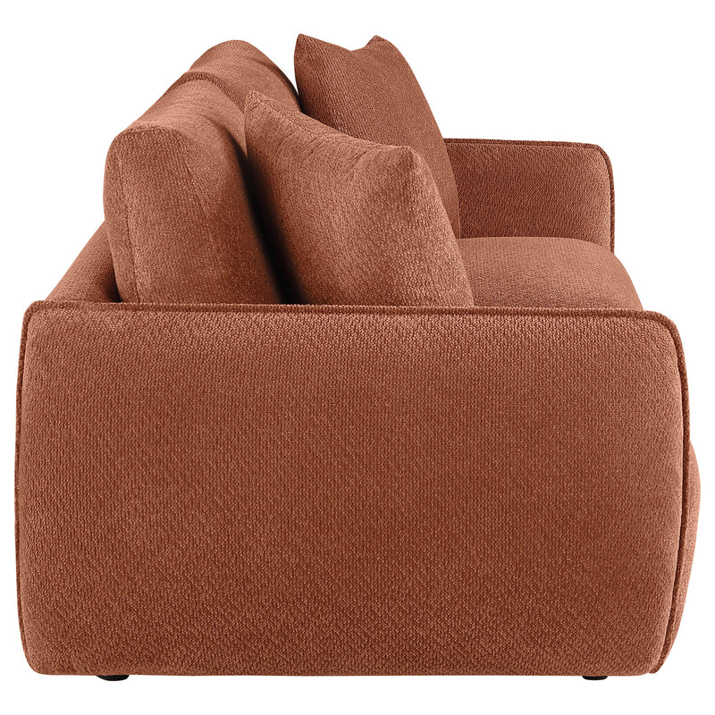 Elysia Chenille Upholstered Modular Lounge Sofa Coral