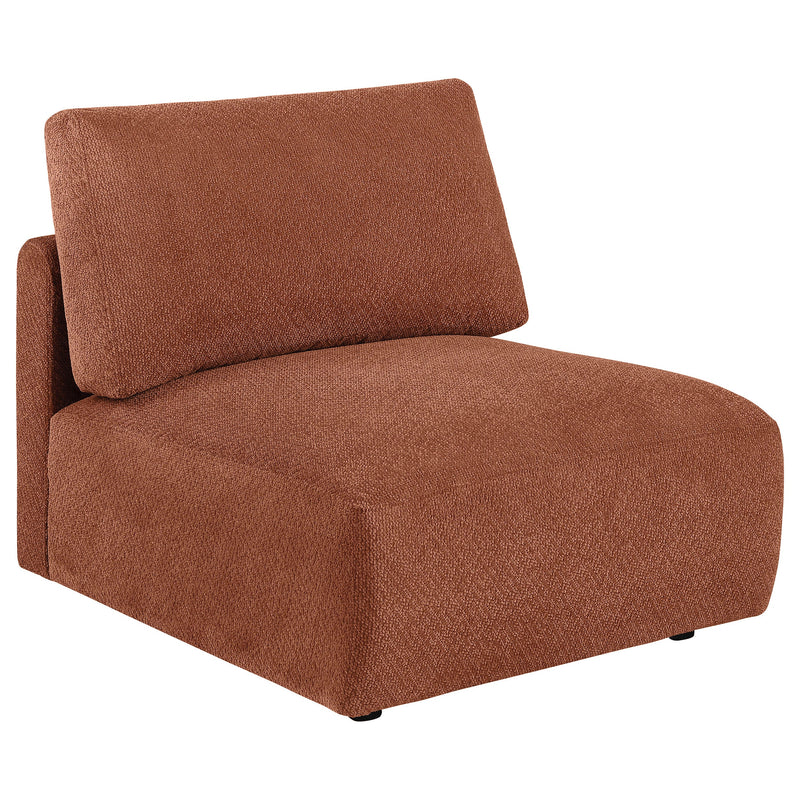 Elysia Chenille Upholstered Modular Lounge Sofa Coral