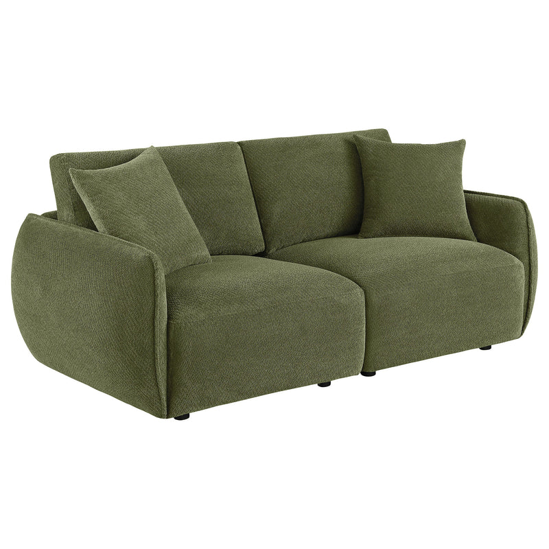 Elysia Chenille Upholstered Modular Lounge Sofa Coral