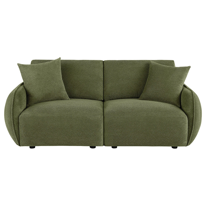 Elysia Chenille Upholstered Modular Lounge Sofa Coral