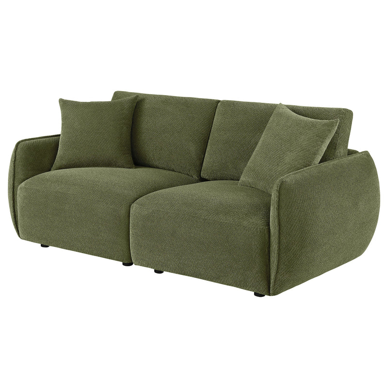 Elysia Chenille Upholstered Modular Lounge Sofa Coral