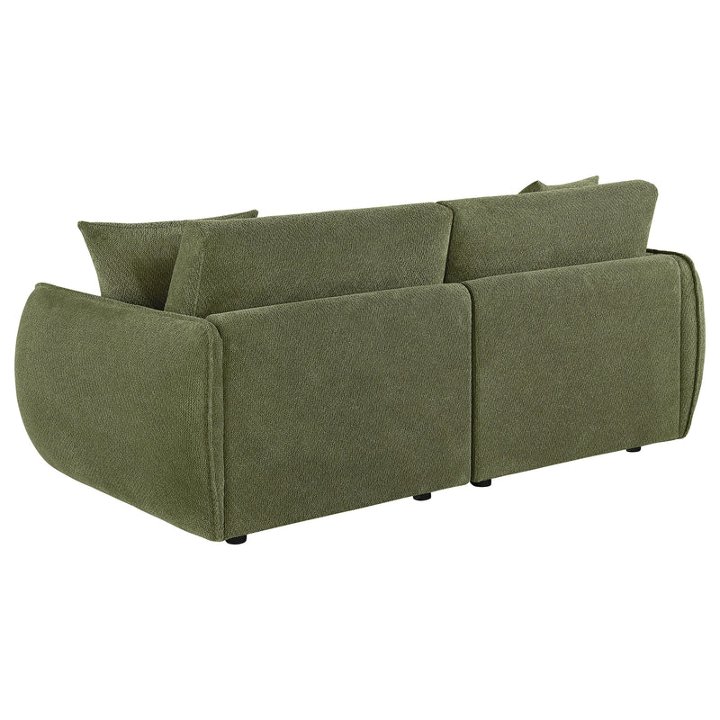Elysia Chenille Upholstered Modular Lounge Sofa Coral