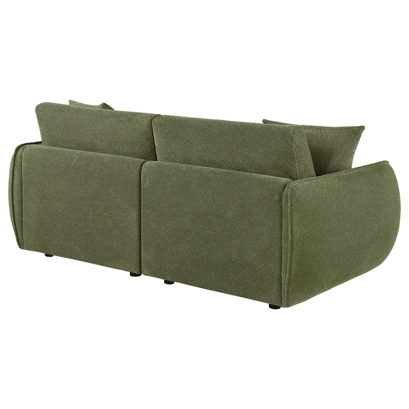 Elysia Chenille Upholstered Modular Lounge Sofa Coral