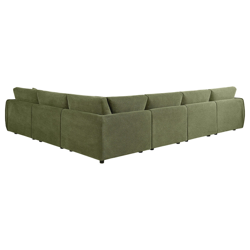 Elysia Chenille Upholstered Modular Lounge Sofa Coral