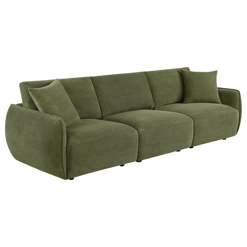 Elysia Chenille Upholstered Modular Lounge Sofa Coral