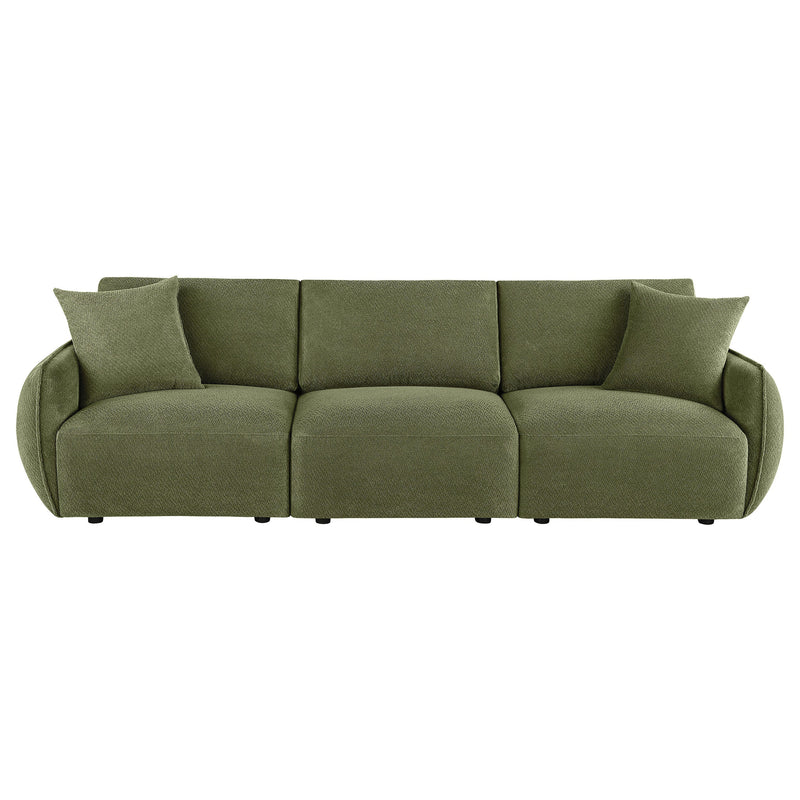 Elysia Chenille Upholstered Modular Lounge Sofa Coral