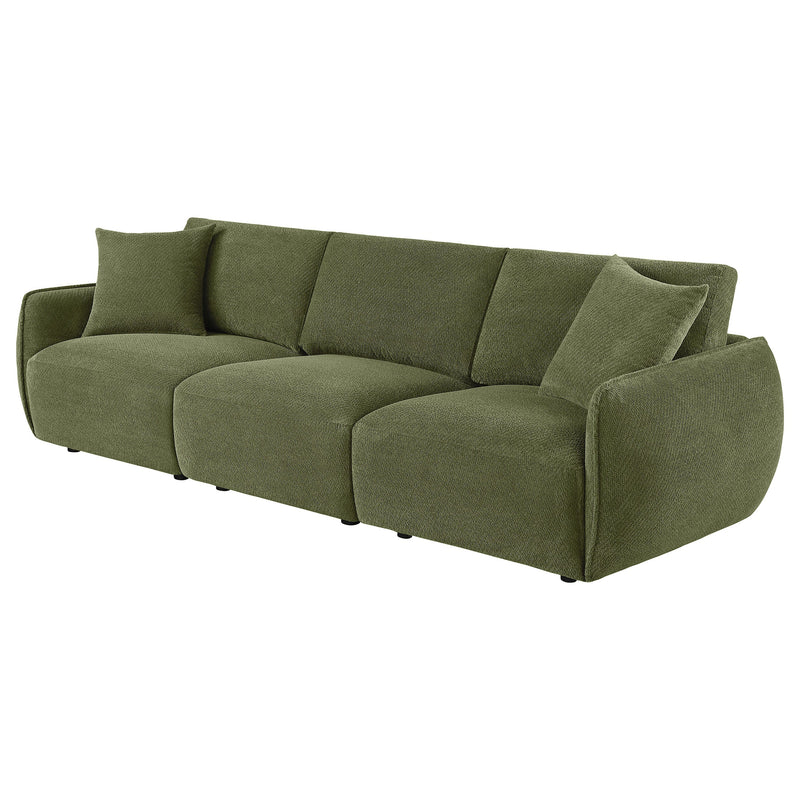 Elysia Chenille Upholstered Modular Lounge Sofa Coral