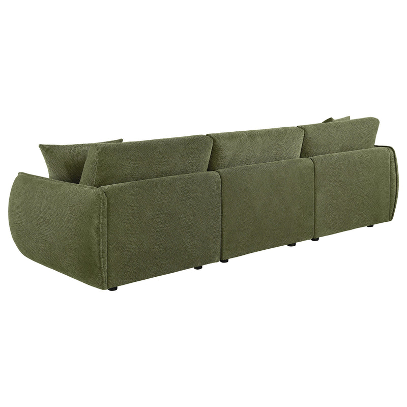 Elysia Chenille Upholstered Modular Lounge Sofa Coral