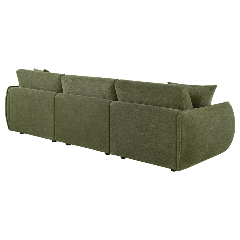 Elysia Chenille Upholstered Modular Lounge Sofa Coral