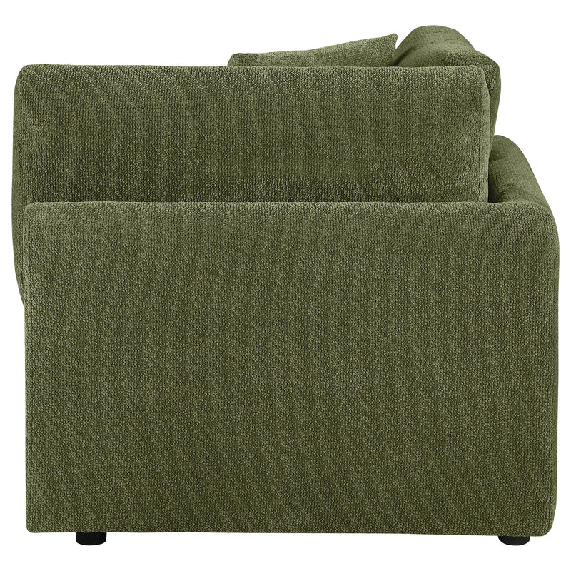 Elysia Chenille Upholstered Modular Corner Chair Green