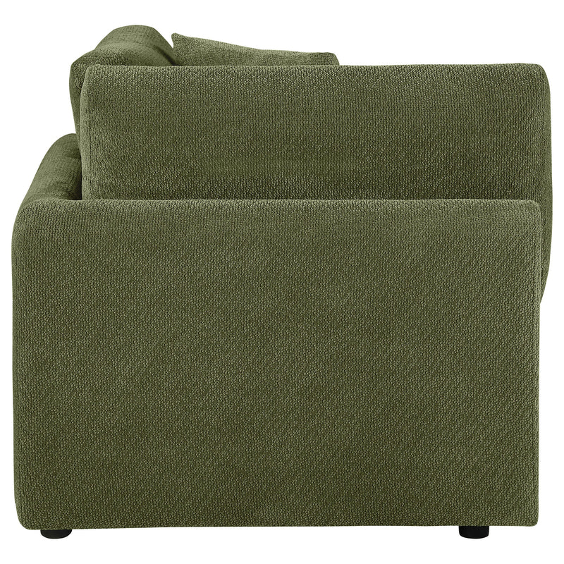 Elysia Chenille Upholstered Modular Corner Chair Green