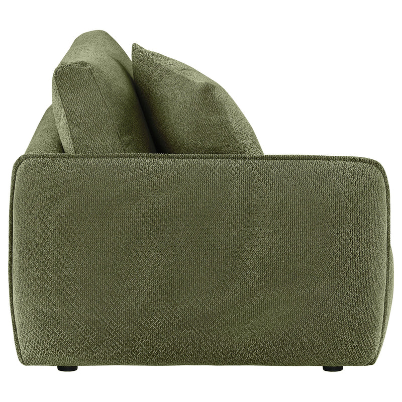 Elysia Chenille Upholstered Modular LAF Chair Green