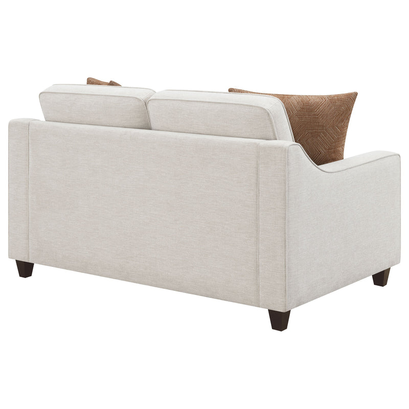 Christine Upholstered Sloped Arm Loveseat Beige