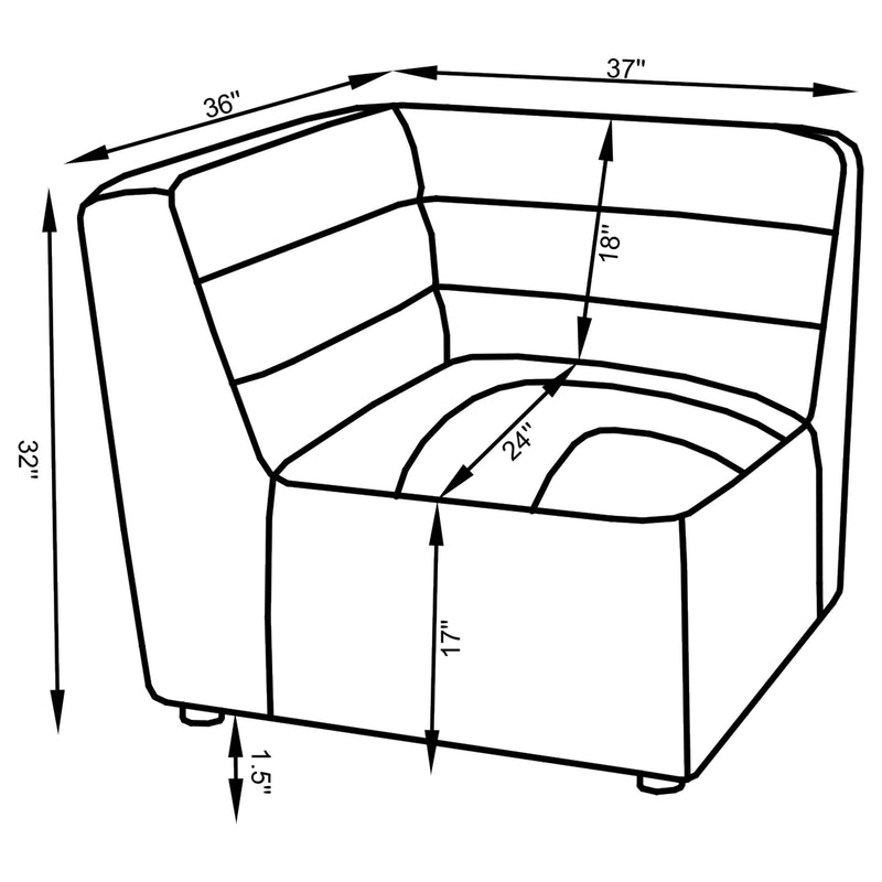 Sunny Upholstered Corner Chair Natural