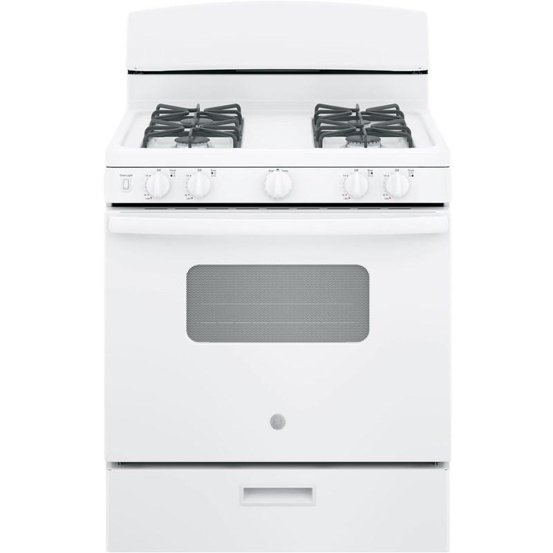 30-inch Freestanding Gas Range with Front Controls (JGBS10DEMWW)
