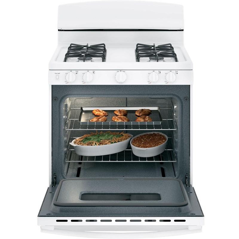 30-inch Freestanding Gas Range with Front Controls (JGBS10DEMWW)