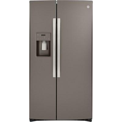 36-inch, 21.8 cu.ft. Counter-Depth Side-by-Side Refrigerator with Water and Ice Dispensing System (GZS22IYNFS)
