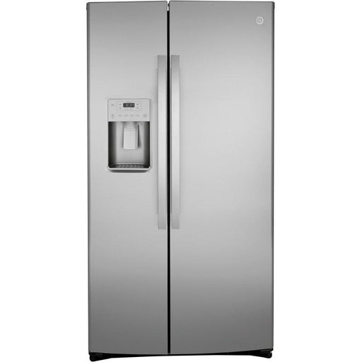 36-inch, 21.8 cu.ft. Counter-Depth Side-by-Side Refrigerator with Water and Ice Dispensing System (GZS22IYNFS)