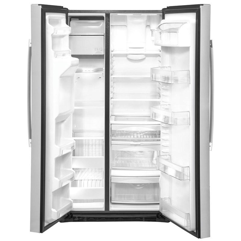 36-inch, 21.8 cu.ft. Counter-Depth Side-by-Side Refrigerator with Water and Ice Dispensing System (GZS22IYNFS)