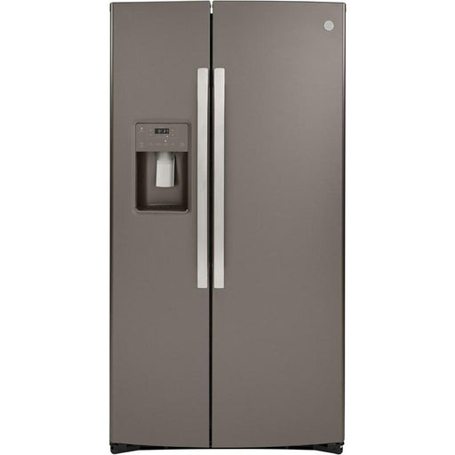 36-inch, 25.1 cu.ft. Freestanding Side-by-Side Refrigerator with Water and Ice Dispensing System (GSS25IMNES)