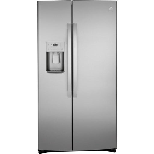 36-inch, 25.1 cu.ft. Freestanding Side-by-Side Refrigerator with Water and Ice Dispensing System (GSS25IYNFS)