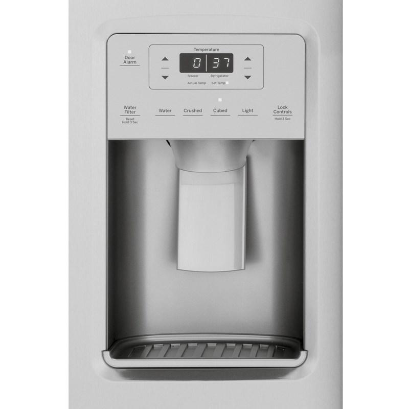 36-inch, 25.1 cu.ft. Freestanding Side-by-Side Refrigerator with Water and Ice Dispensing System (GSS25IYNFS)