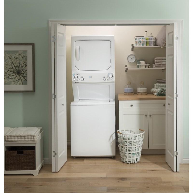 Stacked Washer/Dryer Gas Laundry Center (GUD27GESNWW)