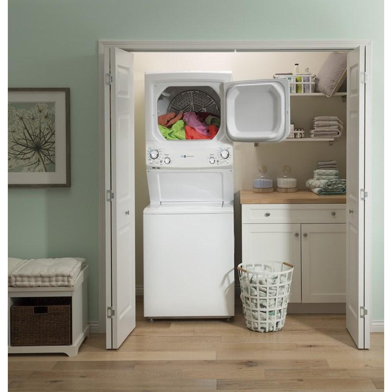 Stacked Washer/Dryer Gas Laundry Center (GUD27GESNWW)