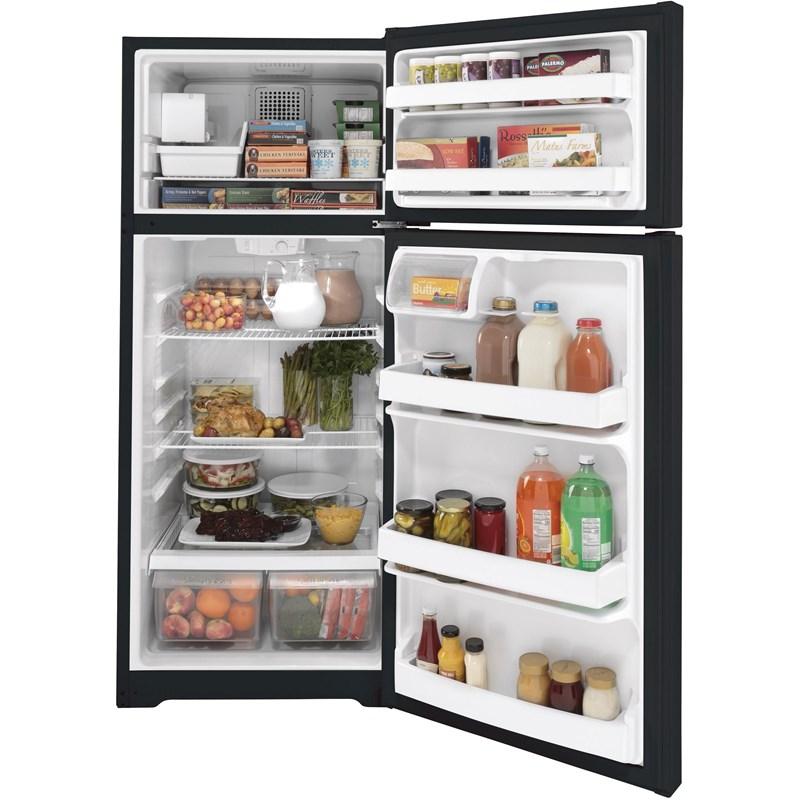 17.5 cu. ft. Top Freezer Refrigerator with Factory-Installed Icemaker (GIE18DTNRBB)