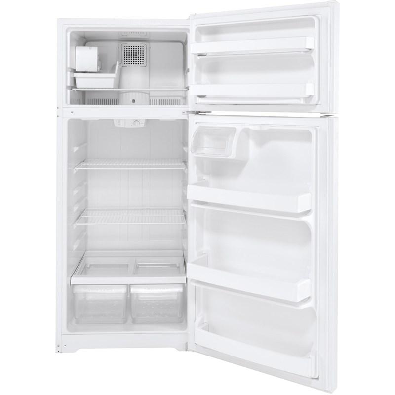 17.5 cu. ft. Top Freezer Refrigerator with Factory-Installed Icemaker (GIE18DTNRWW)