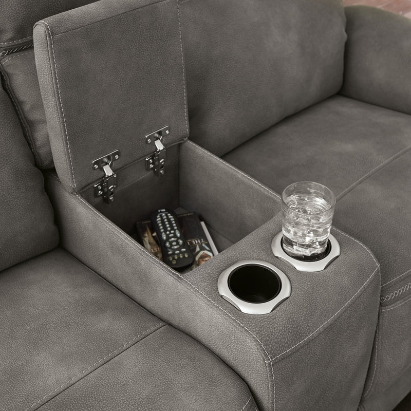 Next-Gen Durapella Power Reclining Loveseat/Console/Adjustable Headrest