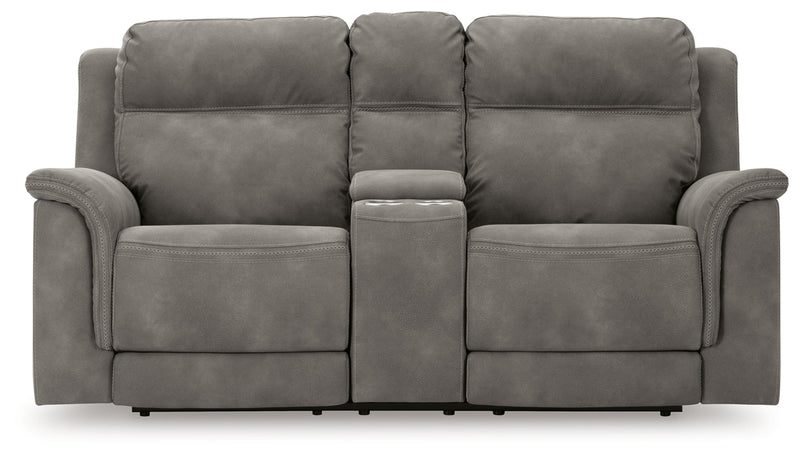Next-Gen Durapella Power Reclining Loveseat/Console/Adjustable Headrest