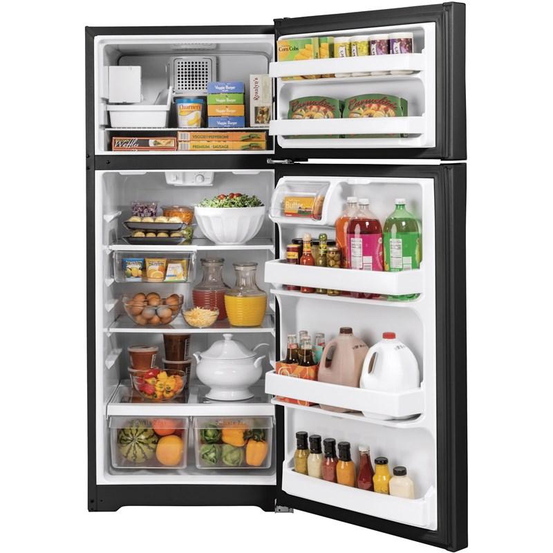28-inch, 17.5 cu.ft. Top Freezer Refrigerator with Interior Icemaker (GIE18GTNRBB)