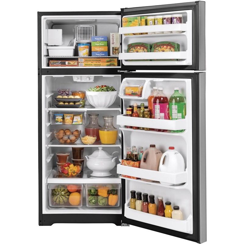 28-inch, 17.5 cu. ft. Top Freezer Refrigerator with Icemaker (GIE18GSNRSS)