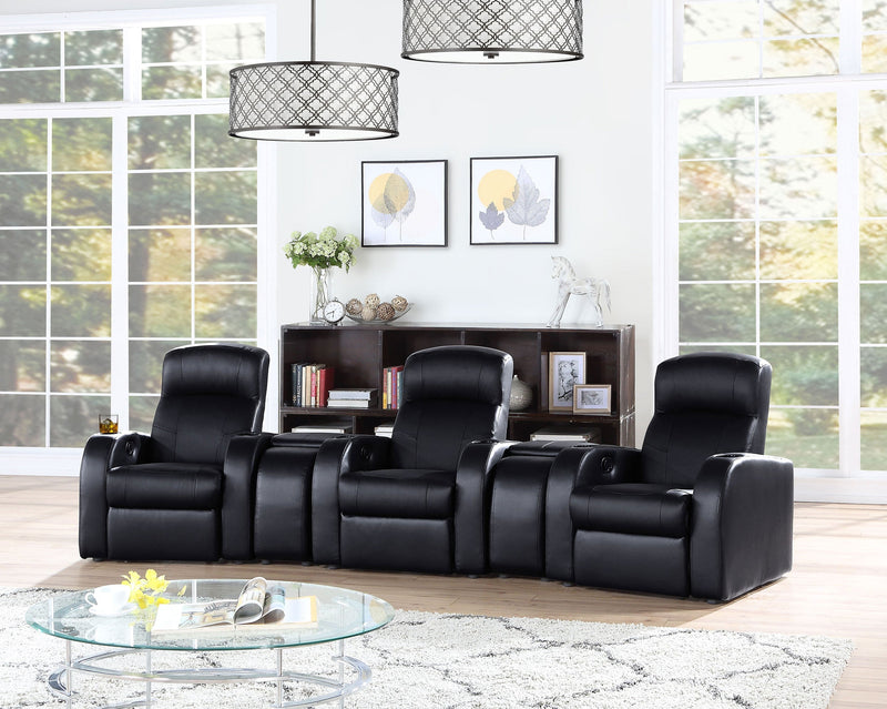 Cyrus Upholstered Home Theater Storage Wedge Console